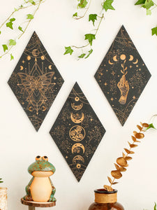 Celestial/Moon Phase Wooden Wall Hanging(s)