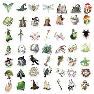 10/30/50PCS  Forest Witch PVC Sticker set