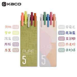 Kaco PURE Colored Ink Gel Pen Set (0.5mm 10pcs)