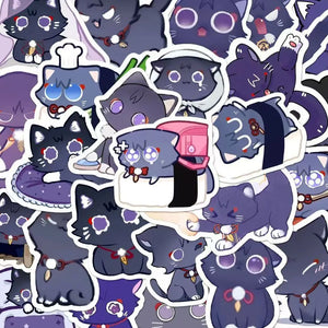 80Pcs Cartoon/anime style cat PVC Waterproof Sticker set