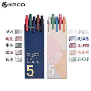 Kaco PURE Colored Ink Gel Pen Set (0.5mm 10pcs)