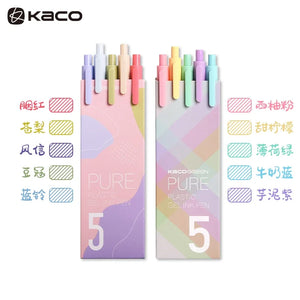 Kaco PURE Colored Ink Gel Pen Set (0.5mm 10pcs)