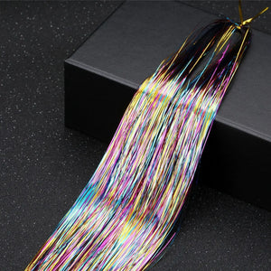 120cm 700Pcs Shiny Glitter Hair Tinsel Kit. Fairy Extensions.