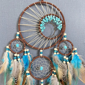 Dream catchers Tree of Life Dreamcatcher Home Decoration Indians Natural Stone Feathers Manual Dream Catcher Gift Wall Ornaments