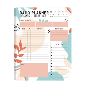 Magnetic Daily Planner Notepad 52 Sheets Tear-Off To-Do List, Fridge Message Board, Meal Planner Schedule, Notebook for Home School