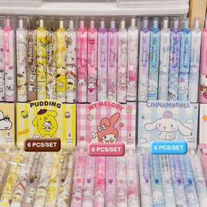 6pcs Gel Pen set hello Kitty and friends (variants)