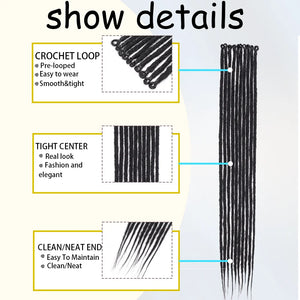 Synthetic Dreadlock Extensions 10 Root/pack Hippie Single Ended Dreads Ombre Loc Extensions 24/30 inch Reggae Style Crochet Hair