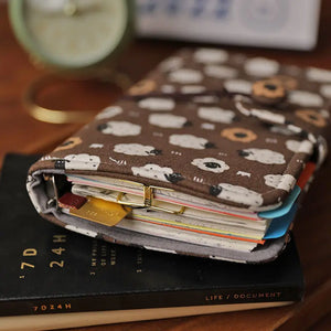 A5/A6 Portable Loose Leaf Notebook Detachable Notebook Girls' High Appearance Hand Account Book Pocket Book Fabric Notebook