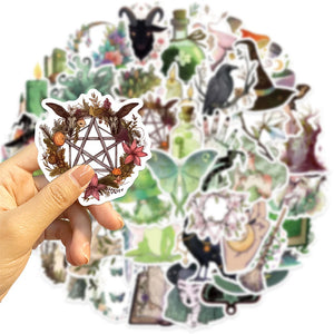 10/30/50PCS  Forest Witch PVC Sticker set