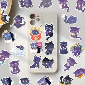 80Pcs Cartoon/anime style cat PVC Waterproof Sticker set