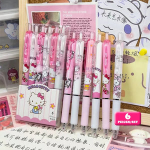 6pcs Gel Pen set hello Kitty and friends (variants)