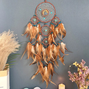 Dream catchers Tree of Life Dreamcatcher Home Decoration Indians Natural Stone Feathers Manual Dream Catcher Gift Wall Ornaments