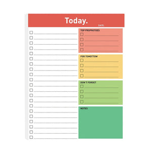 Magnetic Daily Planner Notepad 52 Sheets Tear-Off To-Do List, Fridge Message Board, Meal Planner Schedule, Notebook for Home School