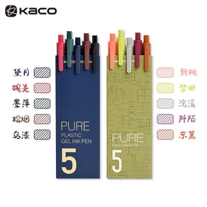 Kaco PURE Colored Ink Gel Pen Set (0.5mm 10pcs)