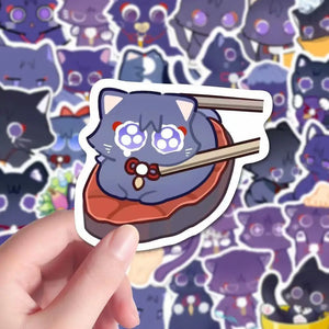 80Pcs Cartoon/anime style cat PVC Waterproof Sticker set