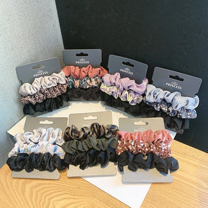 3Pcs/Set Sweet Colors Satin Silk Hair Band