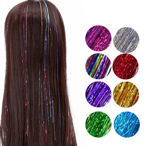 120cm 700Pcs Shiny Glitter Hair Tinsel Kit. Fairy Extensions.