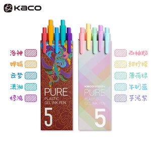 Kaco PURE Colored Ink Gel Pen Set (0.5mm 10pcs)