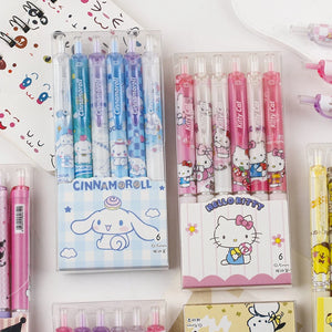 6pcs Gel Pen set hello Kitty and friends (variants)