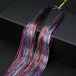 120cm 700Pcs Shiny Glitter Hair Tinsel Kit. Fairy Extensions.