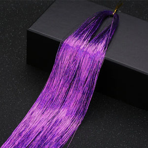 120cm 700Pcs Shiny Glitter Hair Tinsel Kit. Fairy Extensions.