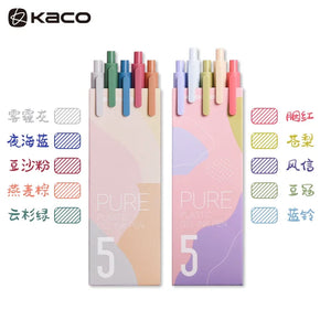 Kaco PURE Colored Ink Gel Pen Set (0.5mm 10pcs)