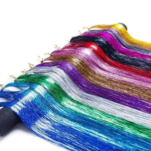 120cm 700Pcs Shiny Glitter Hair Tinsel Kit. Fairy Extensions.