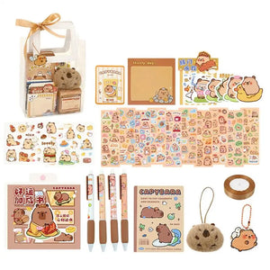 1 Set (105 pcs) cute Capybara Stationery Set