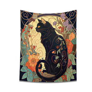 Black Cat Tapestry Wall [4 variants]