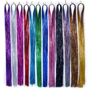 120cm 700Pcs Shiny Glitter Hair Tinsel Kit. Fairy Extensions.